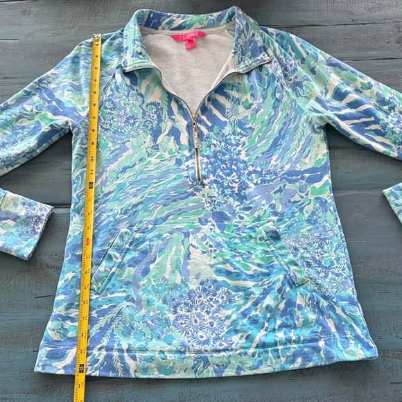Lilly Pulitzer Hey Hey Soliel Popover Skipper in Blue Haven, SPF 50+, Size Small - Picture 7 of 8